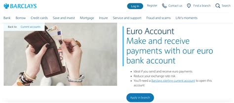 barclays euro account online.